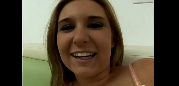  Horny guy coughed cabbage water on the round butt of pretty young blonde nympho Chrissy Cane after she had put some slobber on the knobber